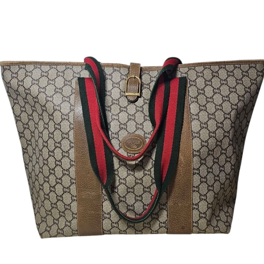 GUCCI Plus GG Coated Canvas Tote Bag, Vintage